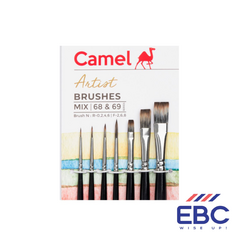 CAMEL Artist Brushes Mix  Sr.68 & 69 | Size R-0,2,4,6 | F- 2,6,8 